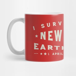 I Survived The New York Earthquake // Vintage Text Design Mug